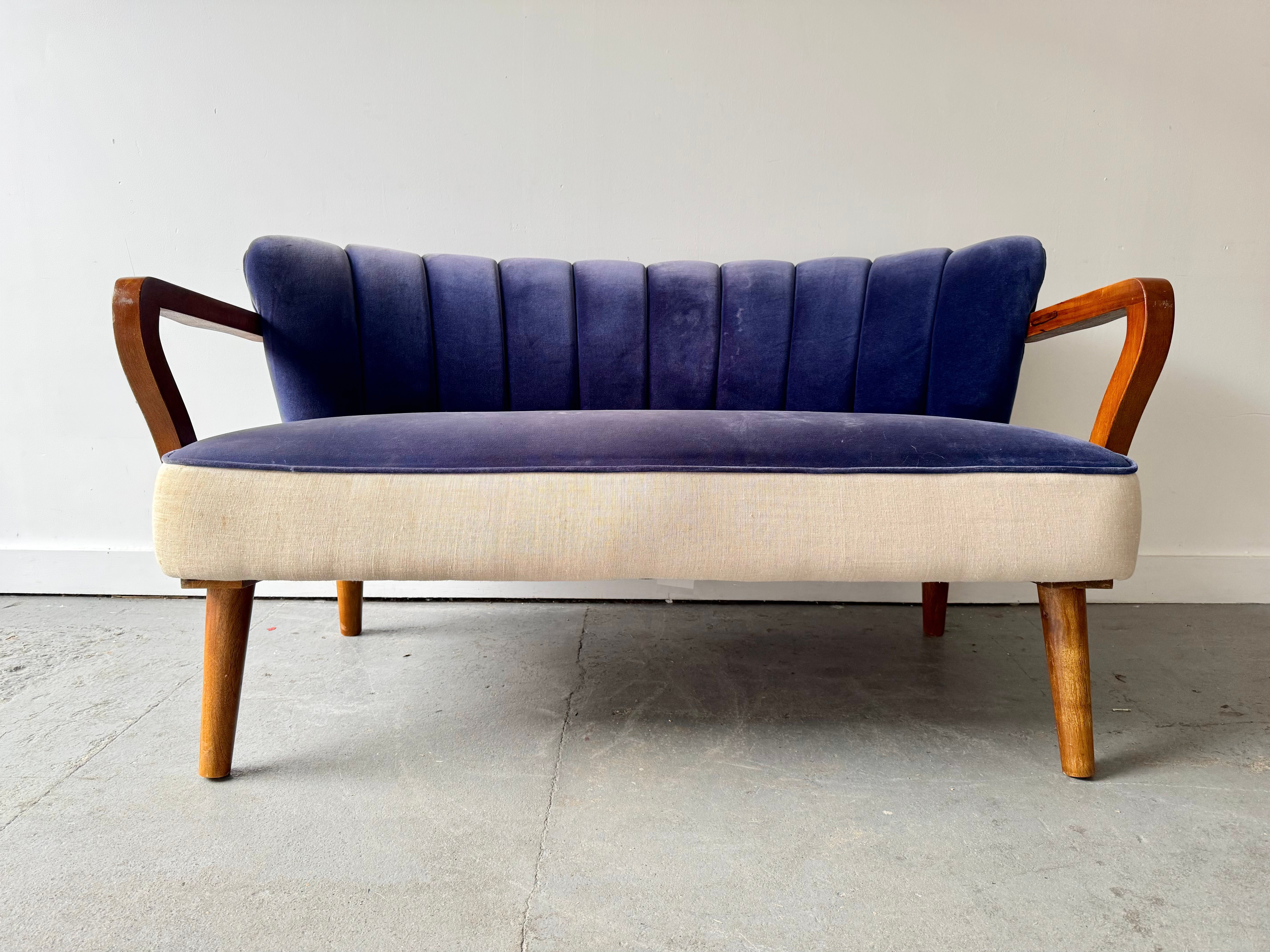 Art Deco Style 2 Seater Sofa Settee front