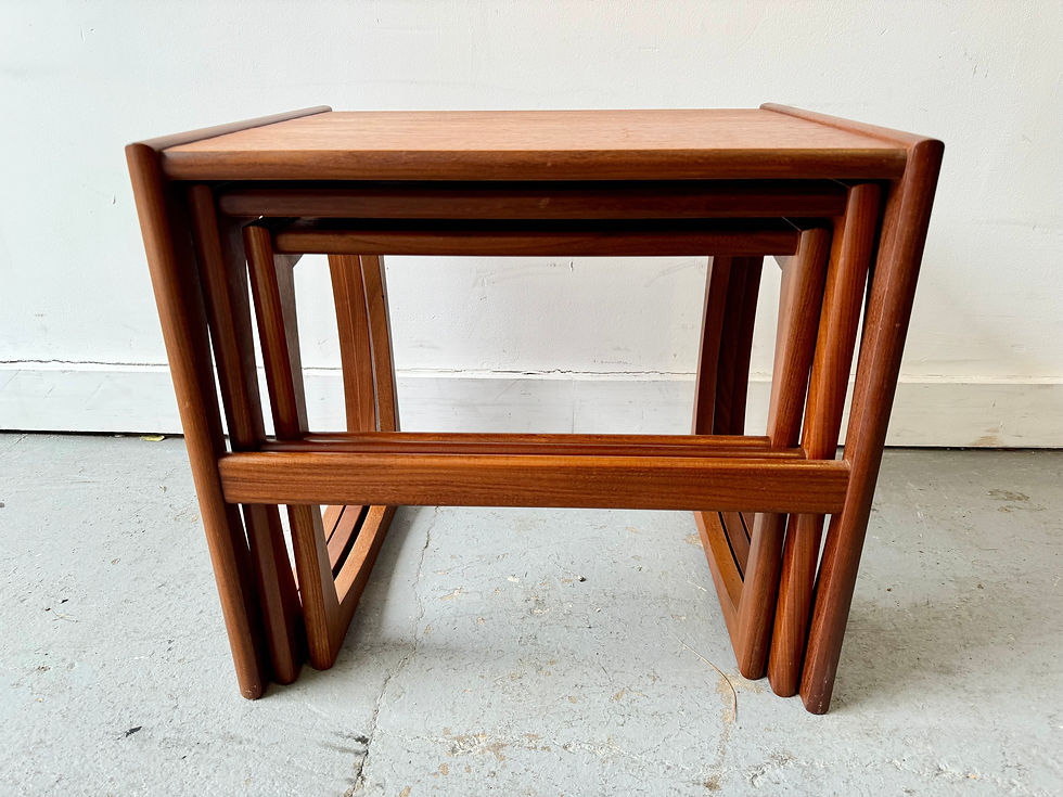 Miniature : Set of 3 Teak G Plan Nested Tables back view