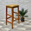 Miniature : Vintage Retro Wooden Bar Stool #568