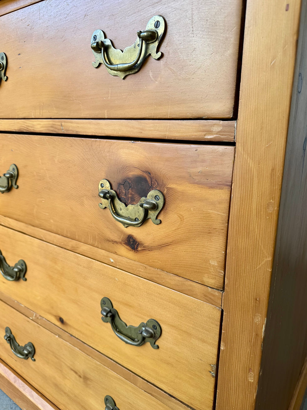 Thumbnail: Antique Pine Chest of Drawers detail