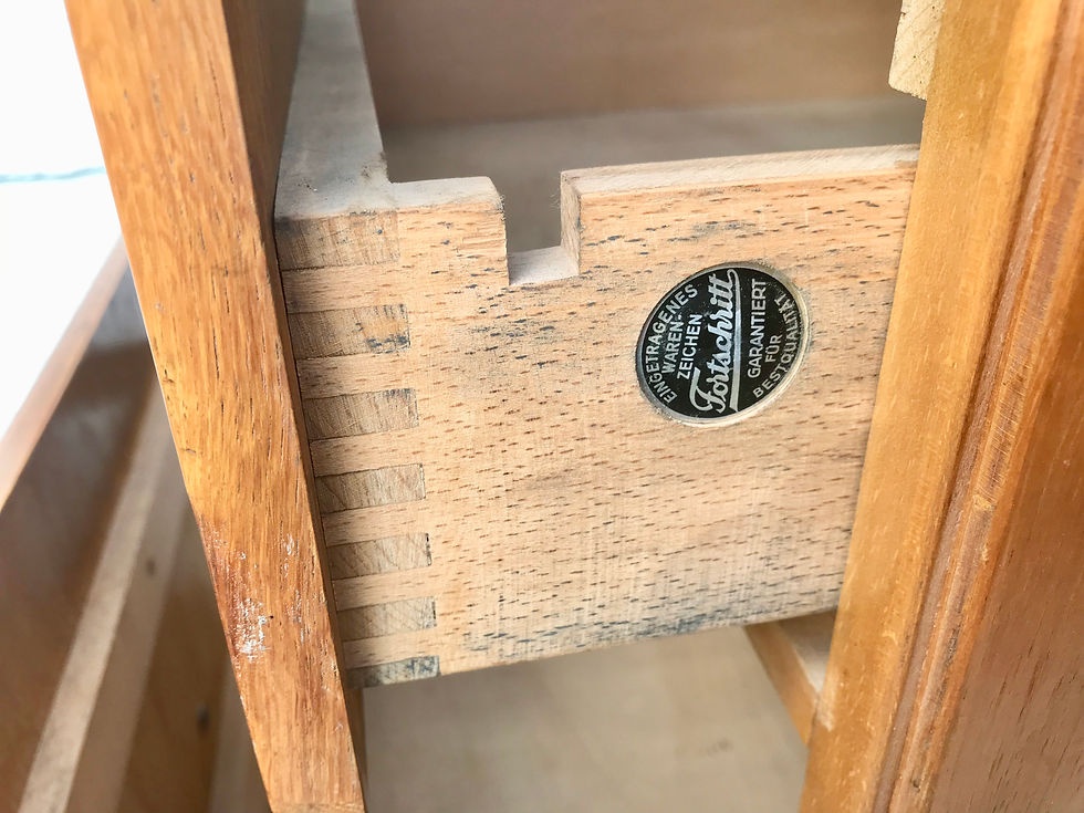 Miniature : Vintage Retro Wooden Filing Cabinet #515