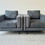 Miniature : Pair of Contemporary Dark Blue Grey Sandringham Armchairs