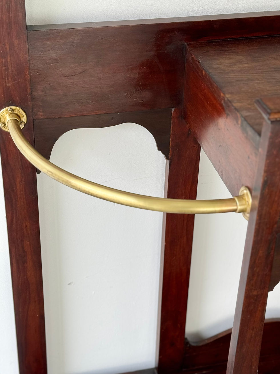 Thumbnail: Antique Hall Coat Stand with Mirror detail