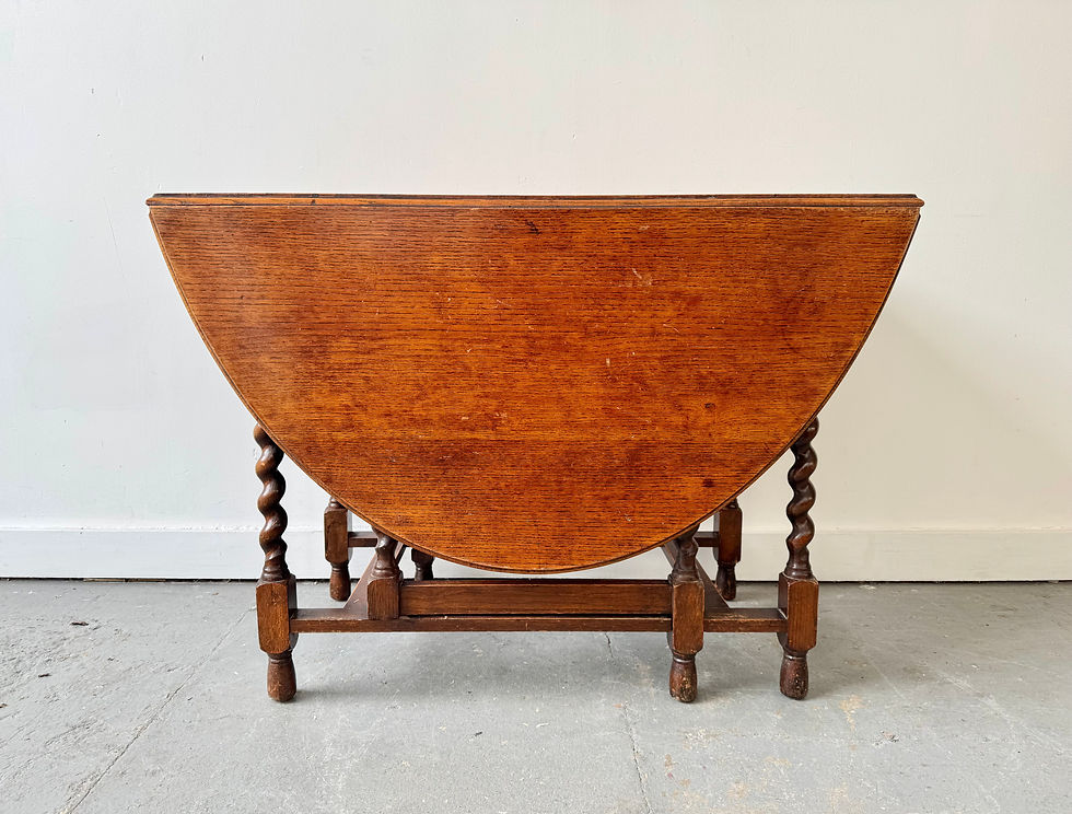 Antique Folding Gate Leg Dining Table