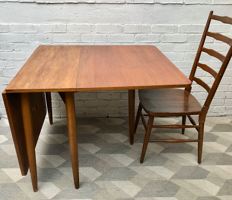 Miniature : Vintage Retro Folding Dining Table Gate Leg #757