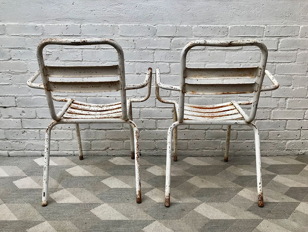 Miniatura: Vintage Pair of Metal Garden Chairs #821