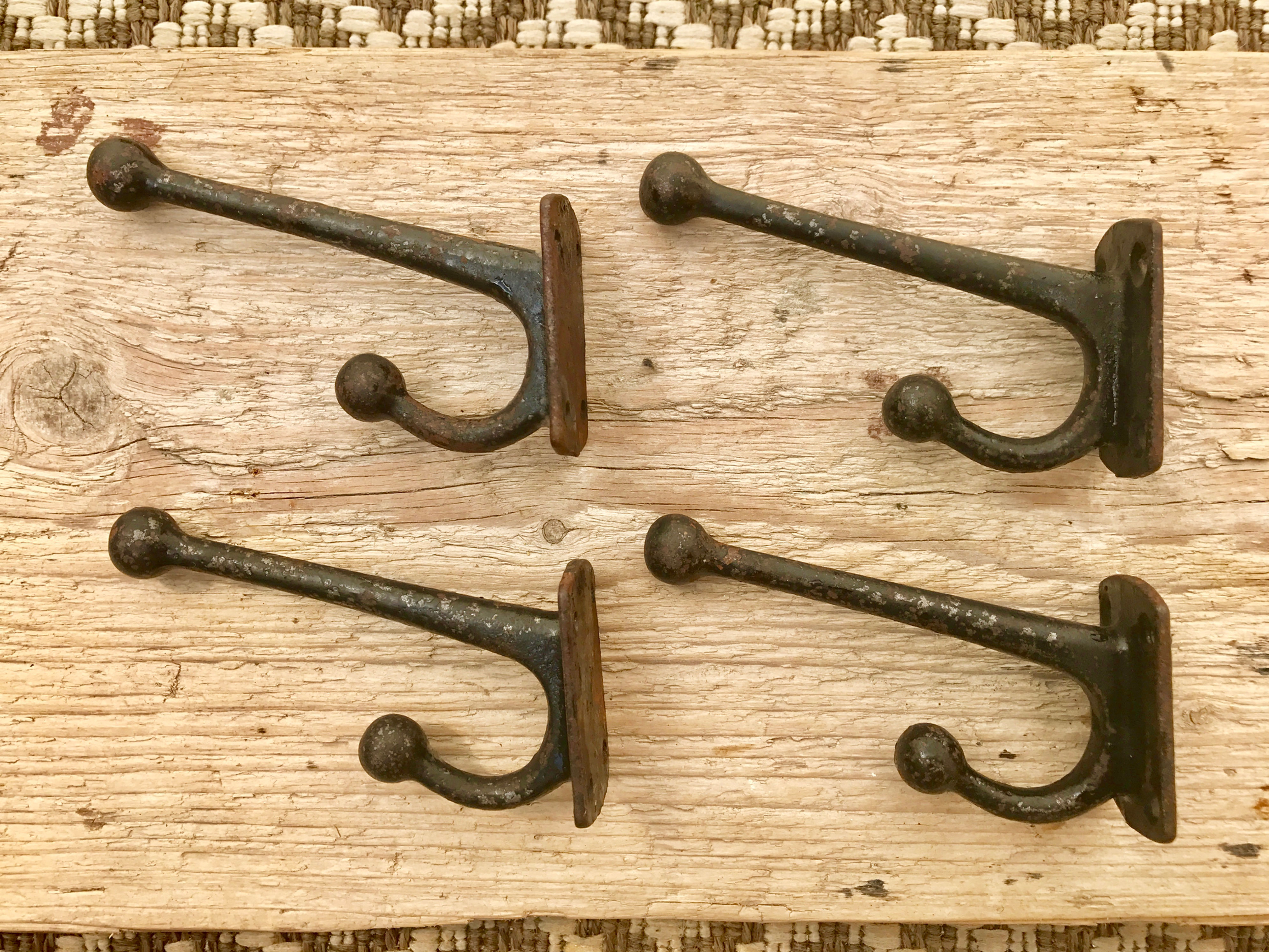 Set of 4 Vintage Victorian Coat Hooks #202