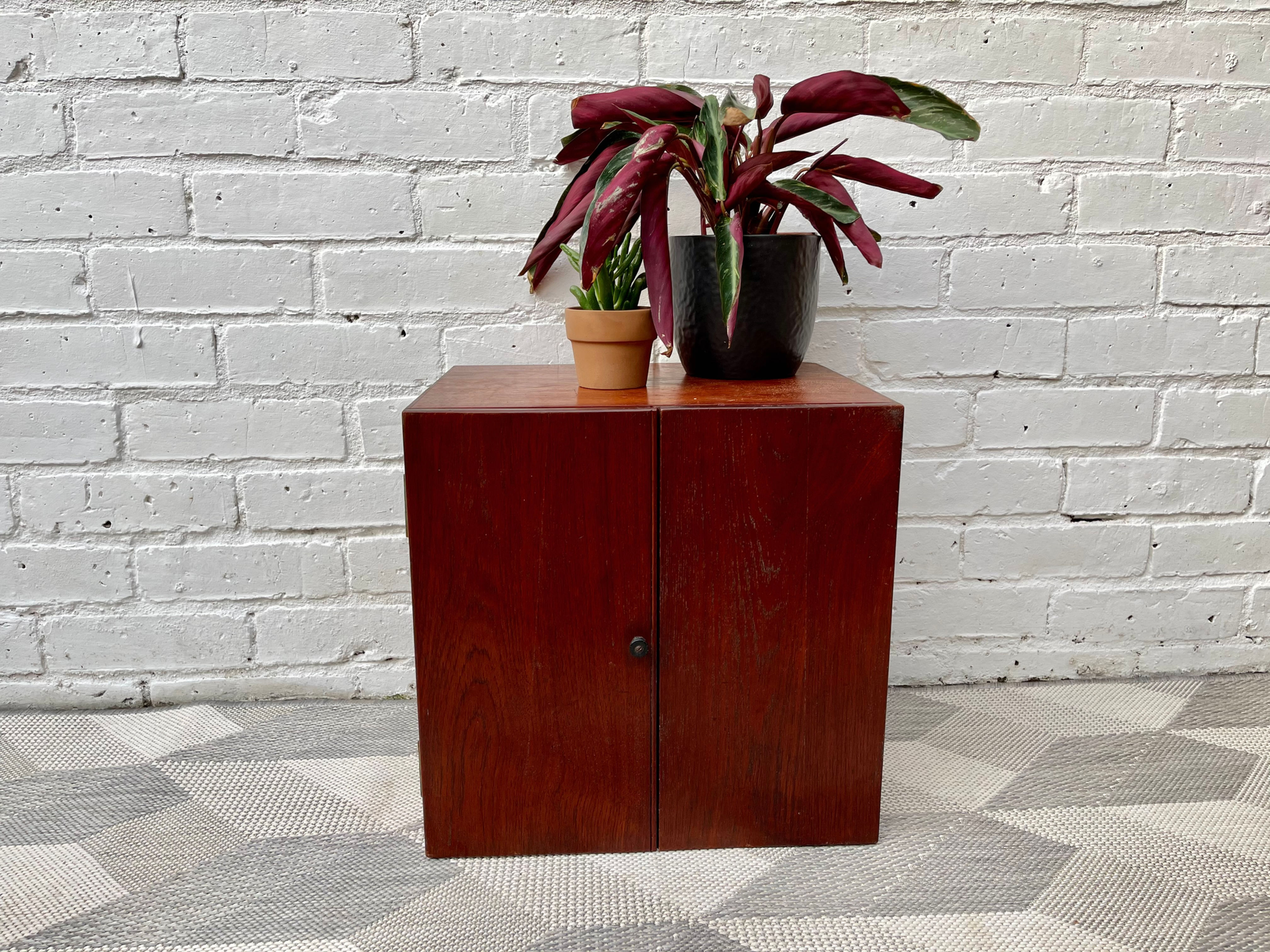 Small Vintage Wooden Box Cabinet