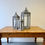 Miniature : Set of 3 Storm Lanterns on table