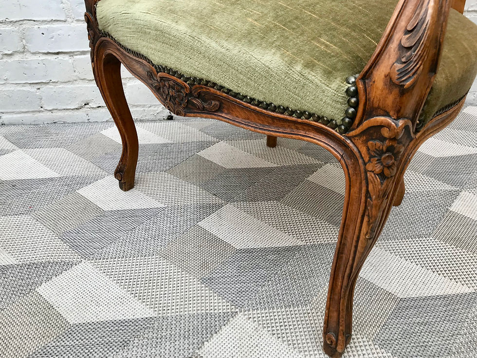 Miniature : French Louis XVI Style Wooden Chair #610
