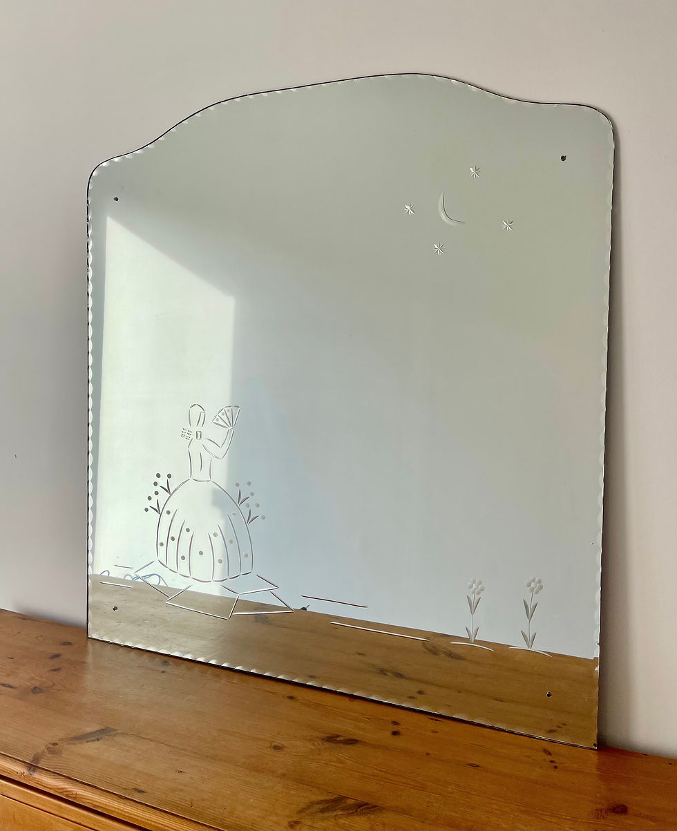 Miniatura: Large Vintage Frameless Wall Mirror