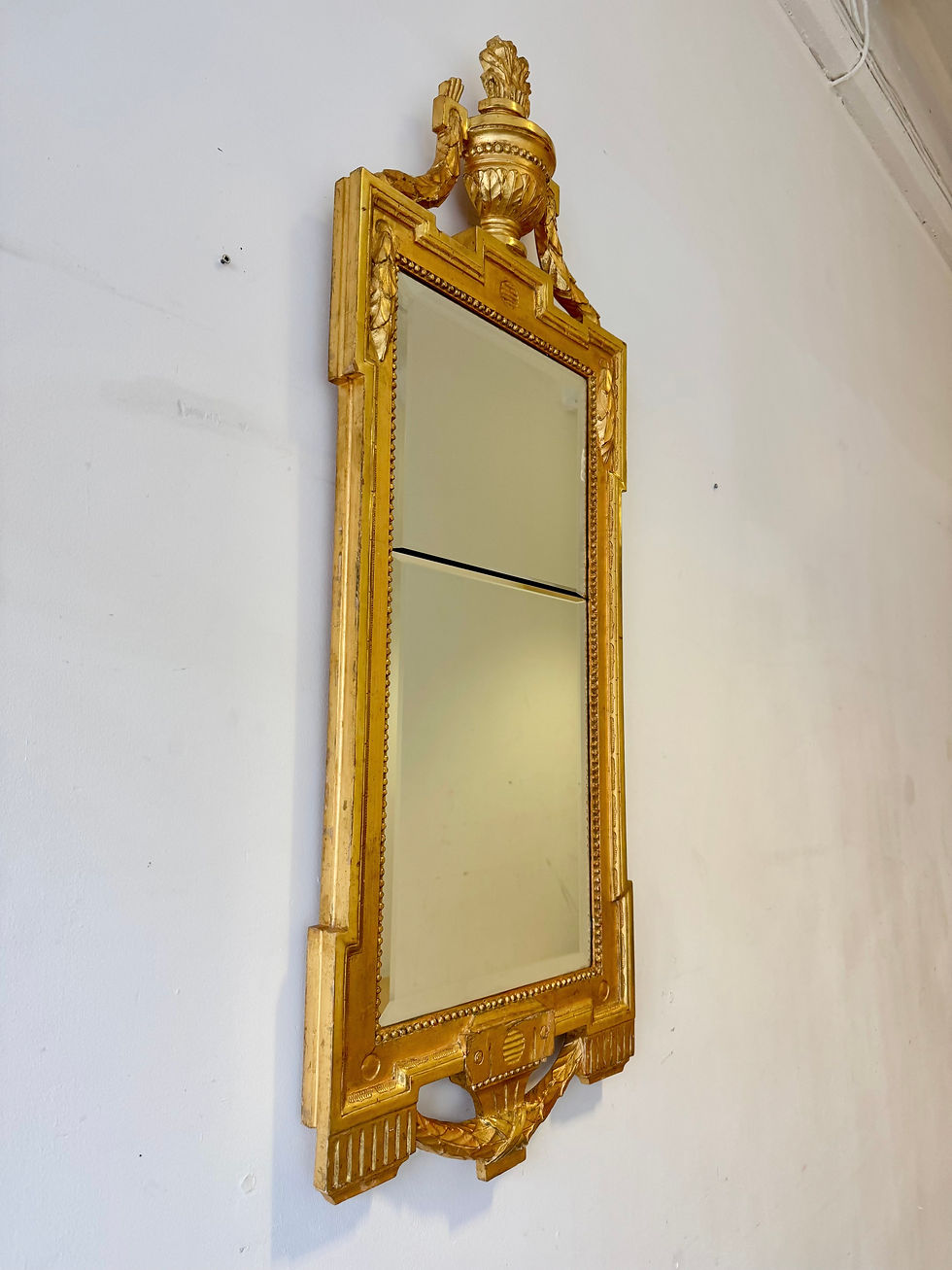 Pier Mirror with Gilded Frame Empire Style left side