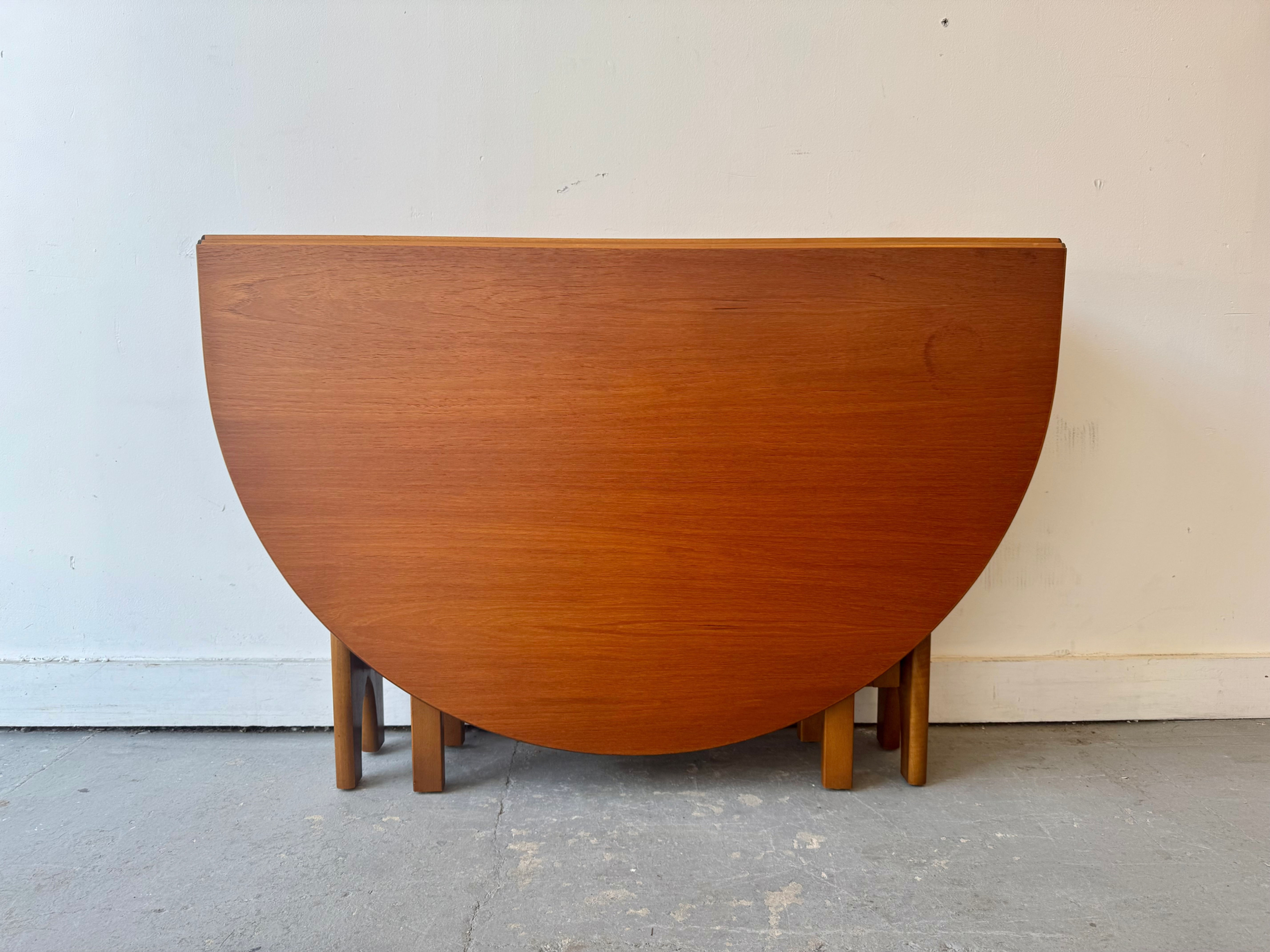 Vintage McIntosh Gateleg Teak Dining Table folded