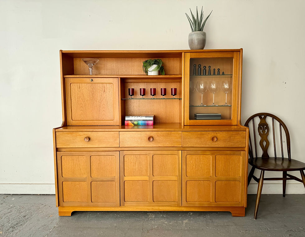 Vintage Highboard Sideboard by Nathan Furniture styled