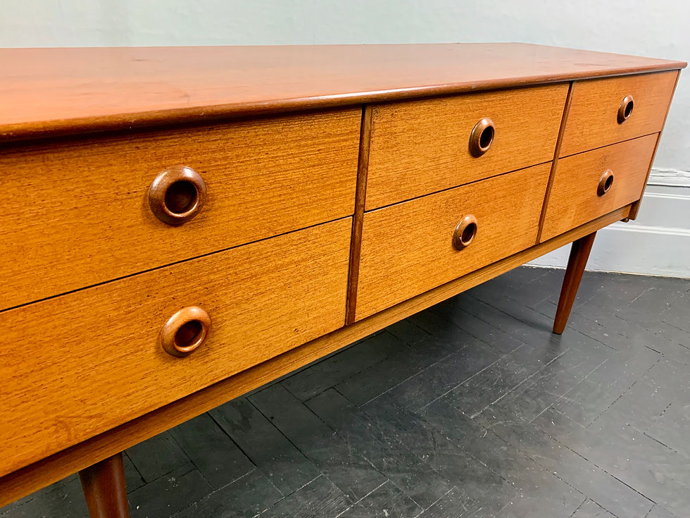 Thumbnail: Vintage Sideboard Cabinet With Drawers Teak #945