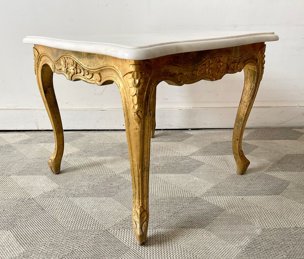 Miniatura: Vintage Square Marble Coffee Table with Cabriole Legs corner
