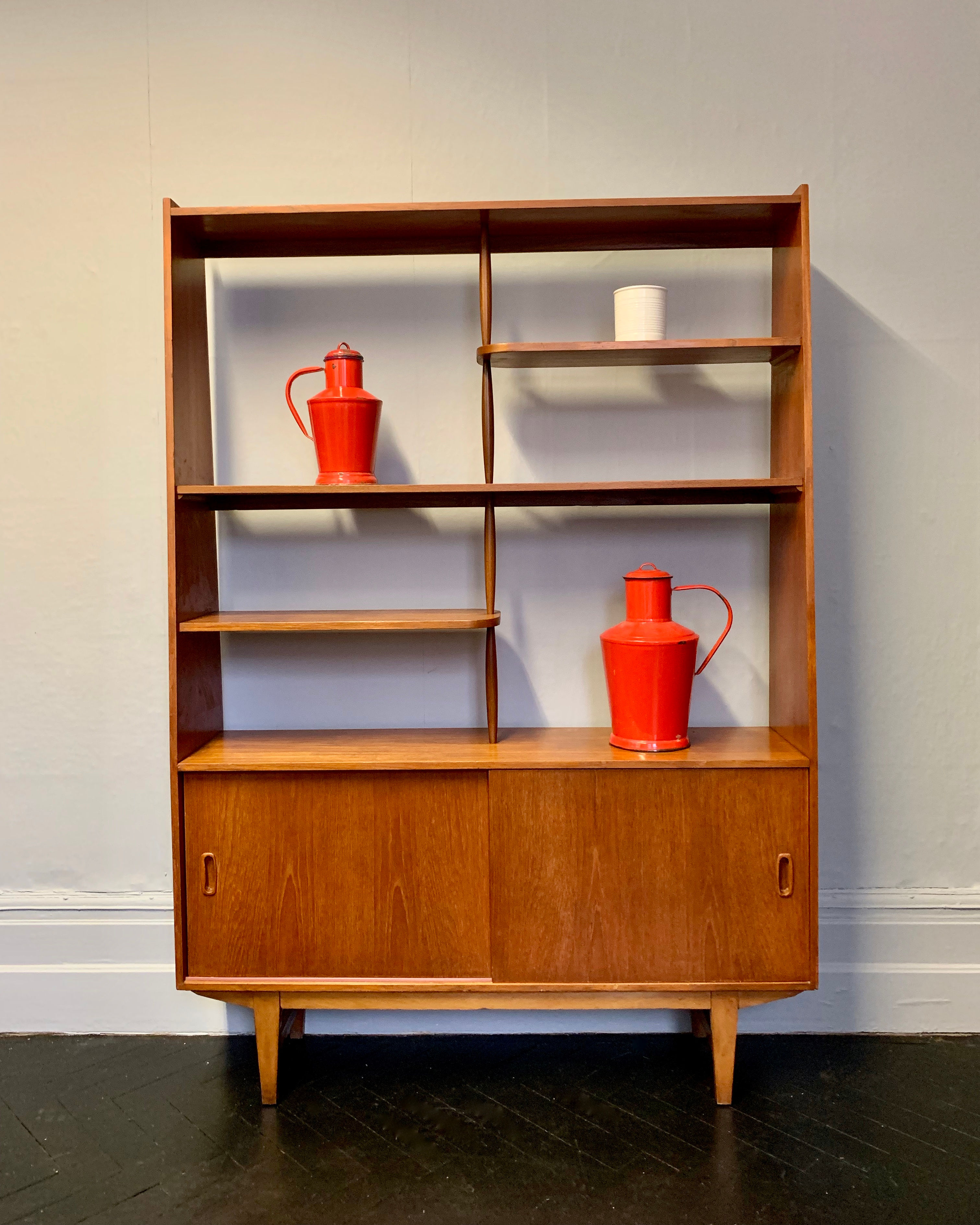 Vintage Sideboard Highboard Shelves Teak #935