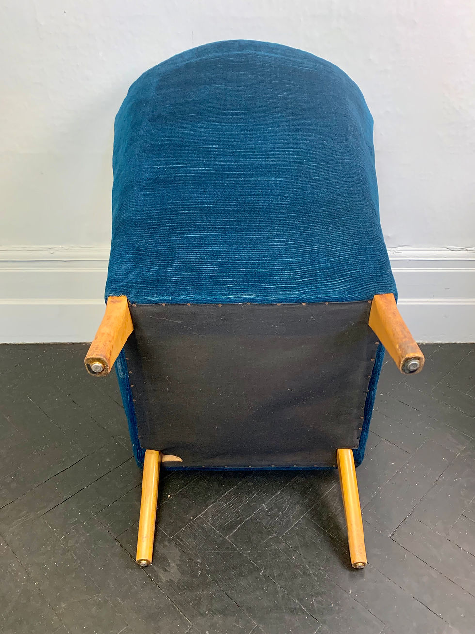 Miniature : Vintage Side Cocktail Chair Blue #975