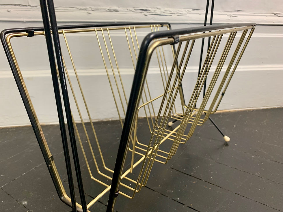 Thumbnail: Vintage Magazine Rack French Metal #933