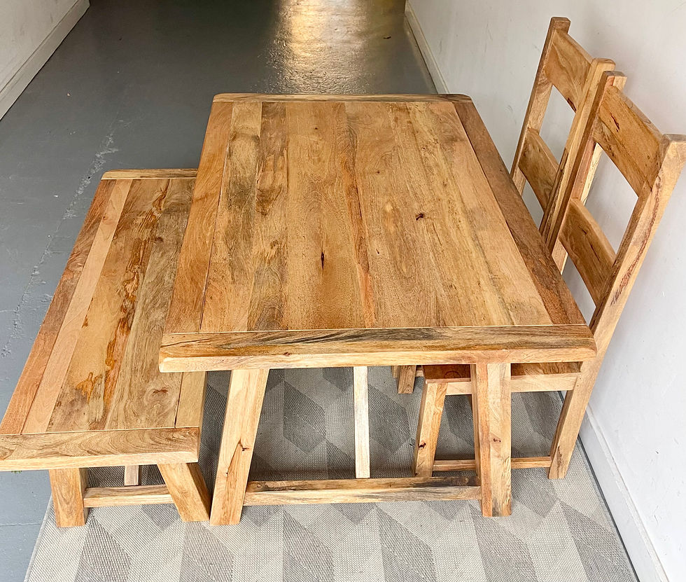 Miniatura: Pair of Solid Wood Dining Chairs