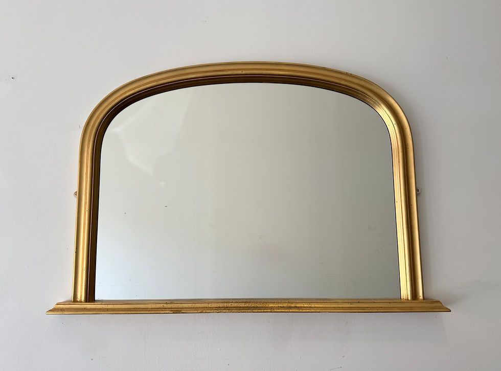 Mantlepiece Mirror with Gold Frame front
