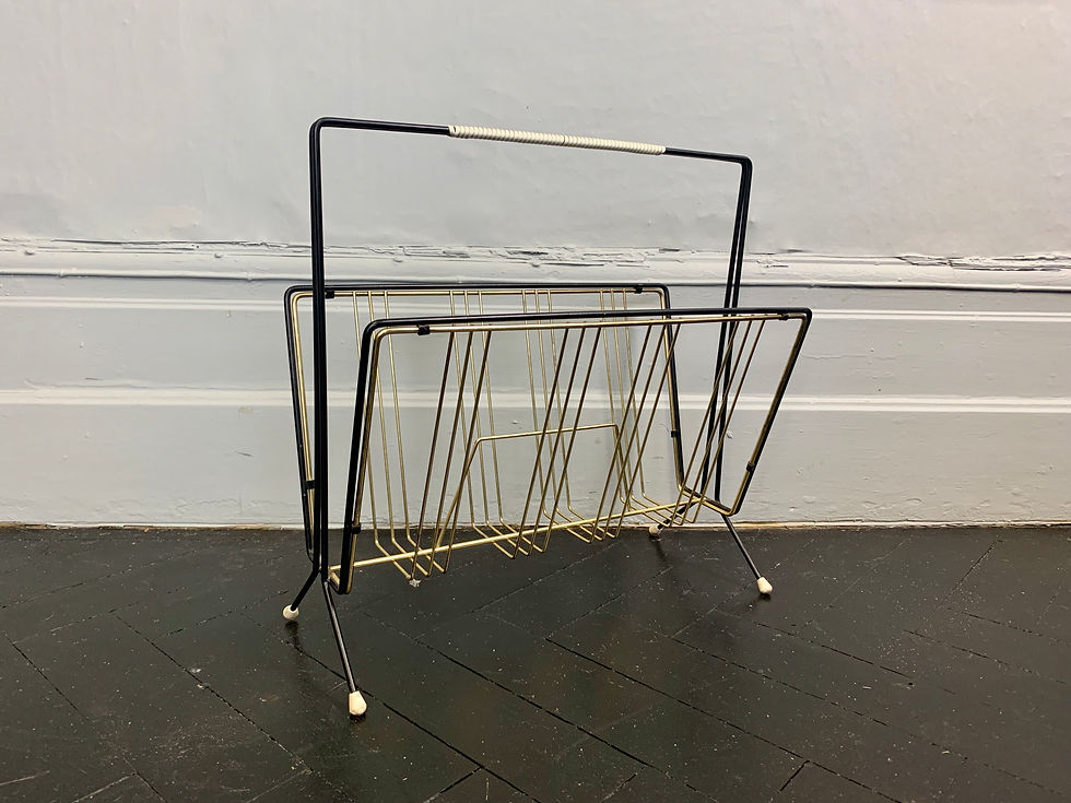 Thumbnail: Vintage Magazine Rack French Metal #933
