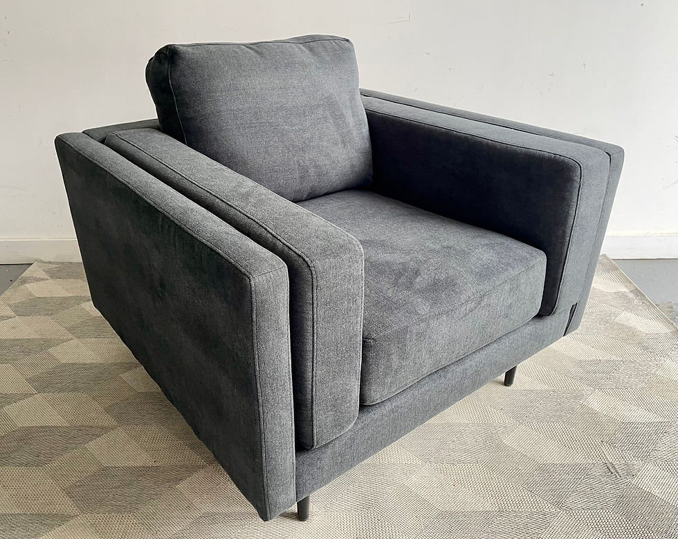 Miniatura: Contemporary Dark Grey Sandringham Armchair corner