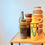 Miniatura: RETRO YELLOW / ORANGE STRIPY VASE