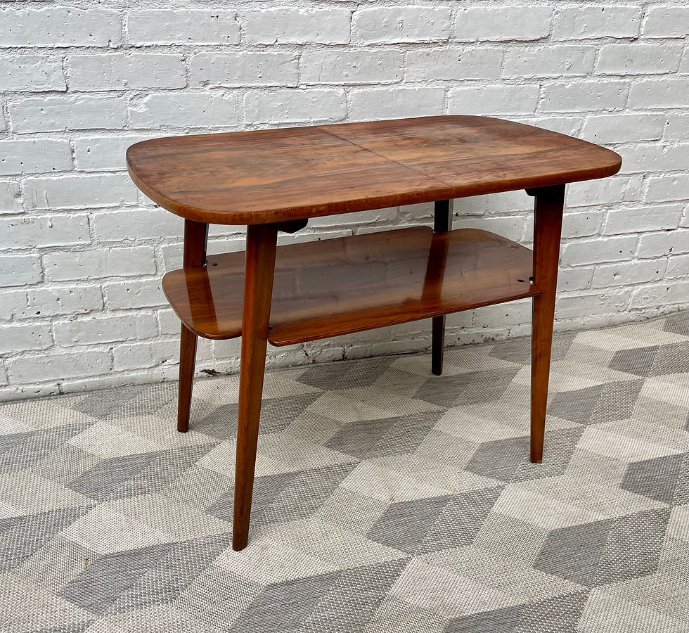 Miniature : Vintage Walnut Side Table with Shelf