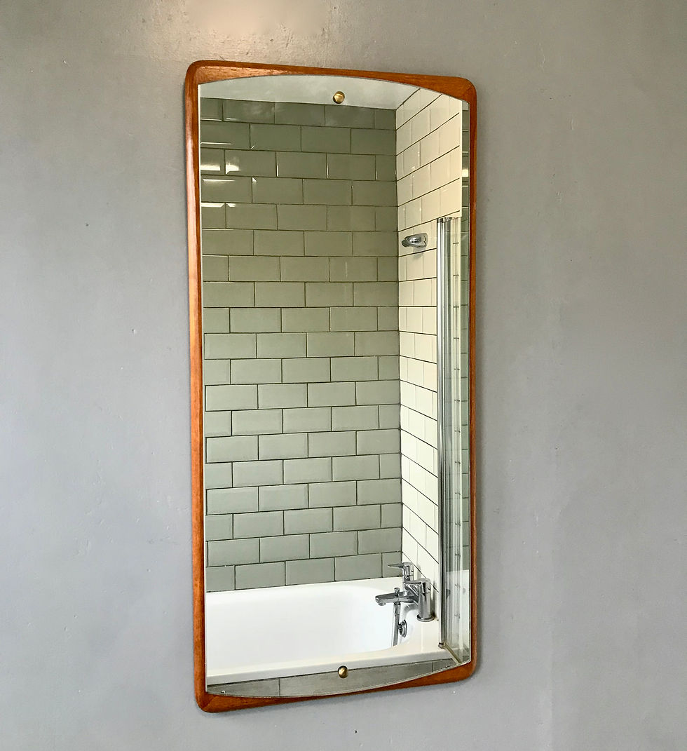 Vintage Retro Mirror Wood Frame #596