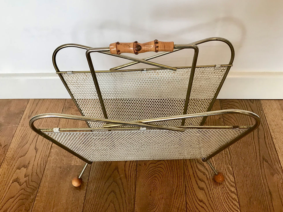 Miniature : Vintage Retro Magazine Rack Metal #816