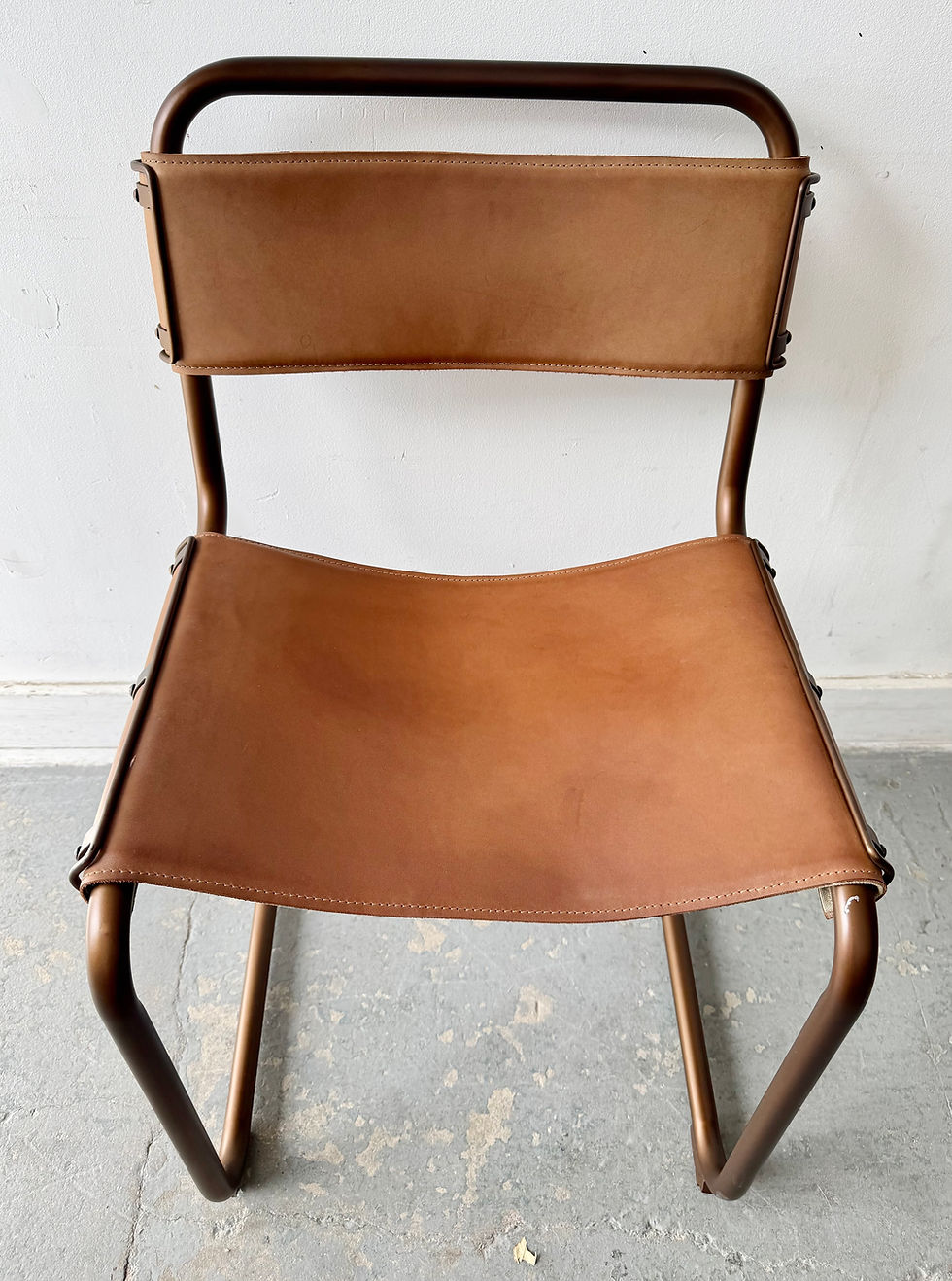 Miniature : Cantilever Brown Leather Chair Marcel Breuer Style top