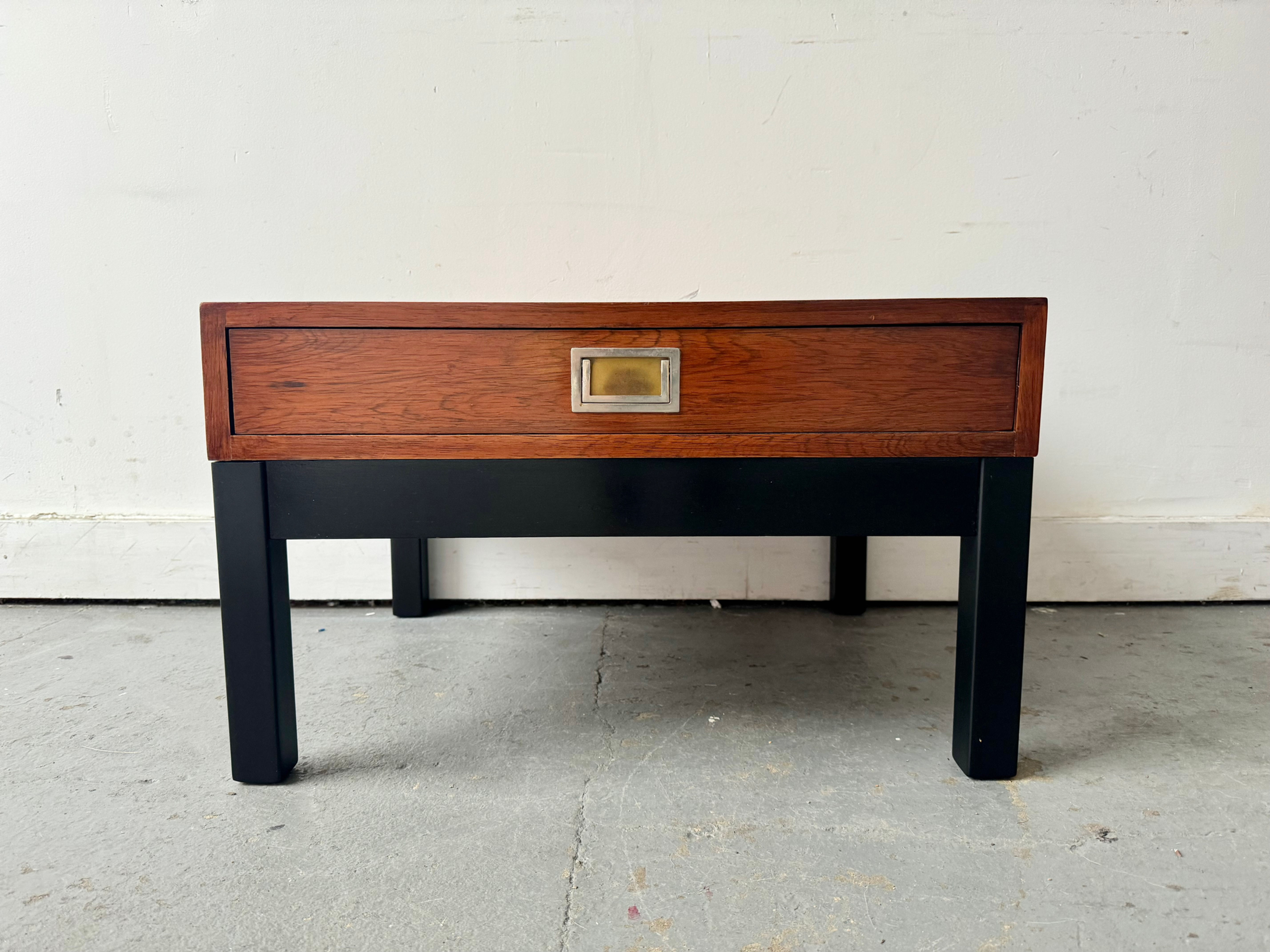 Low Mid Century Style Bedside Table front