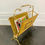 Miniature : Vintage Brass Magazine Rack Folding #992