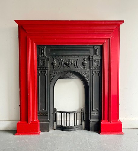 Cast Iron Fireplace with Wooden Surround | Design by Davies