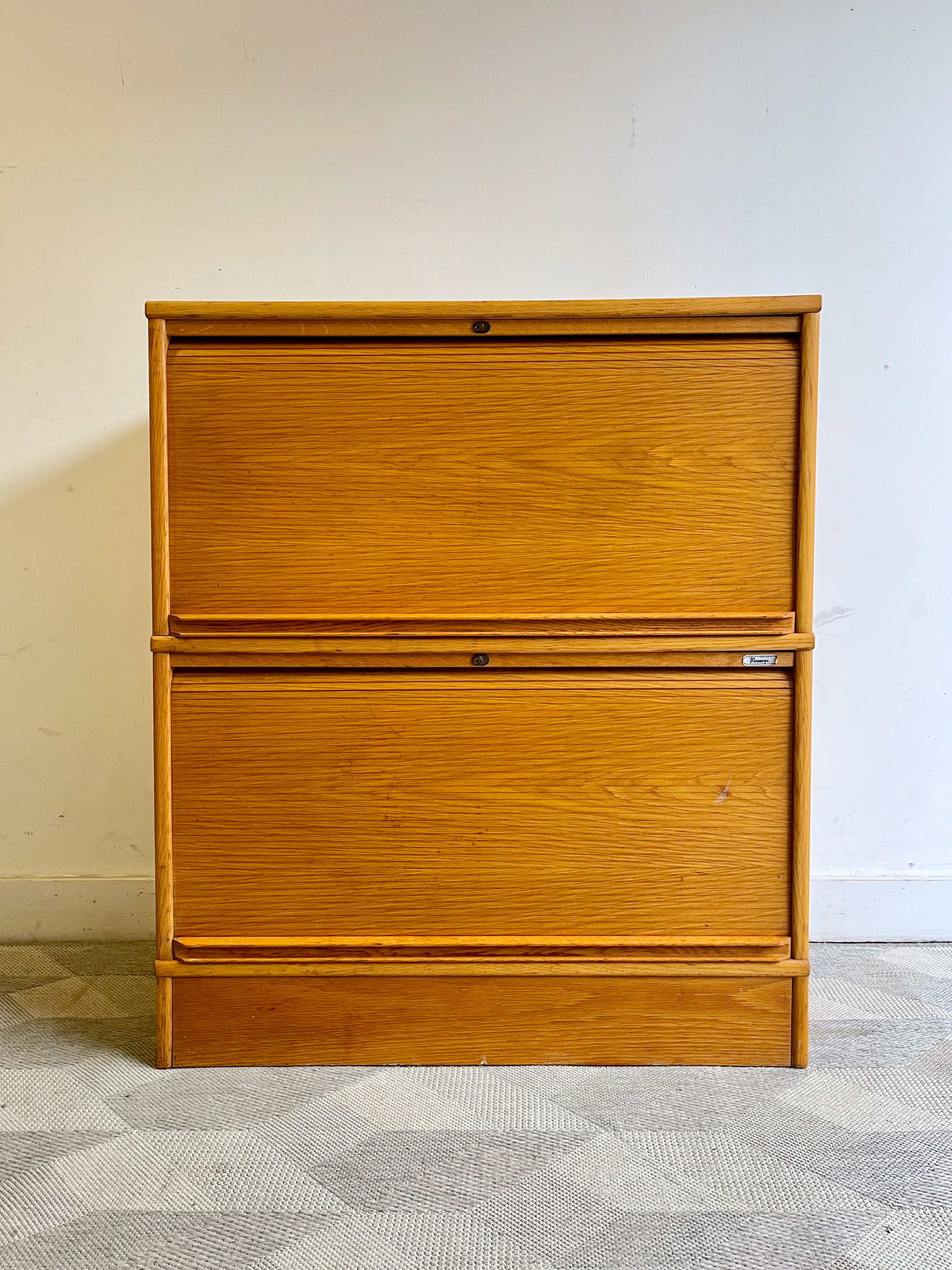 Vintage Tambour Filing Cabinet