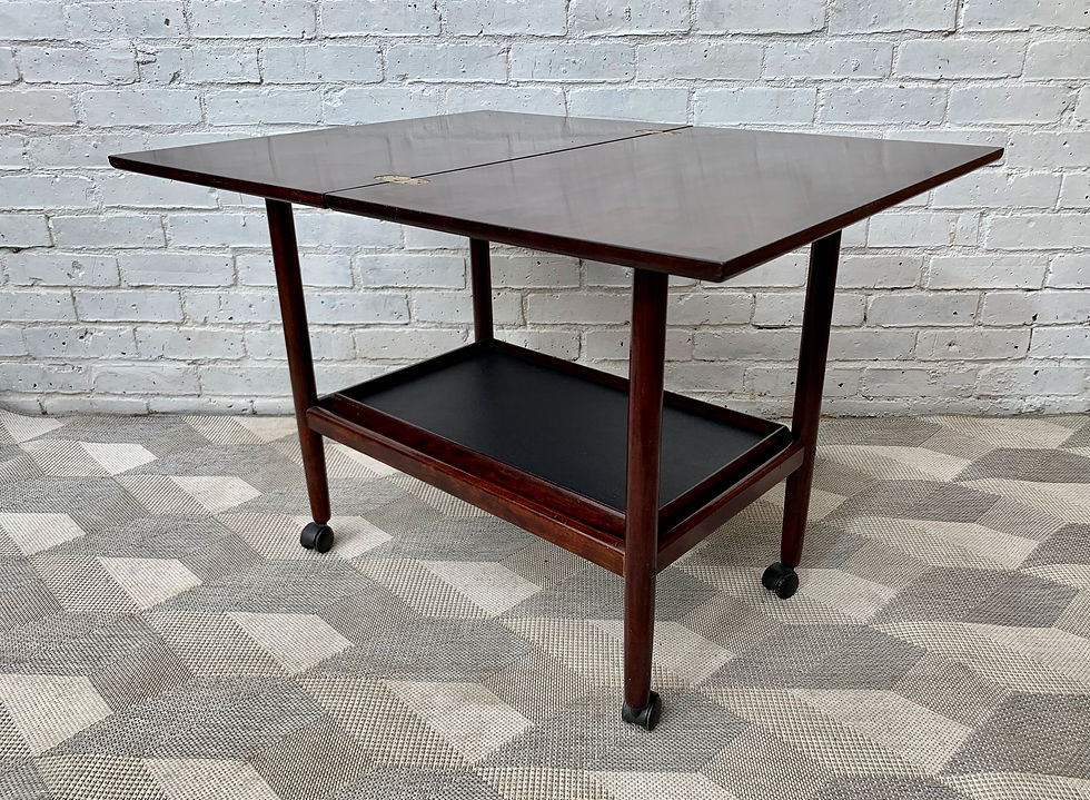 Miniature : Vintage Drinks Trolley Bar Cart Side Table #D16