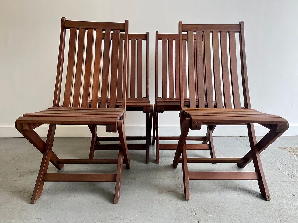 Set of 4 Folding Garden Chairs