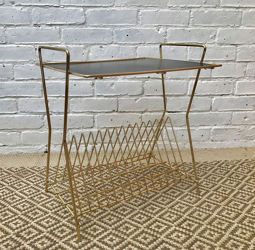 Miniatura: Vintage Magazine / Vinyl Record Rack Side Table #359