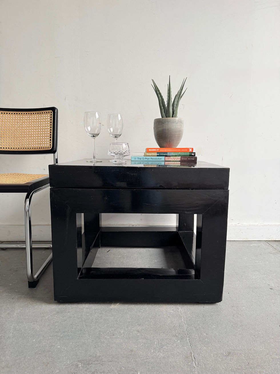 Thumbnail: Large Square Black Coffee Table
