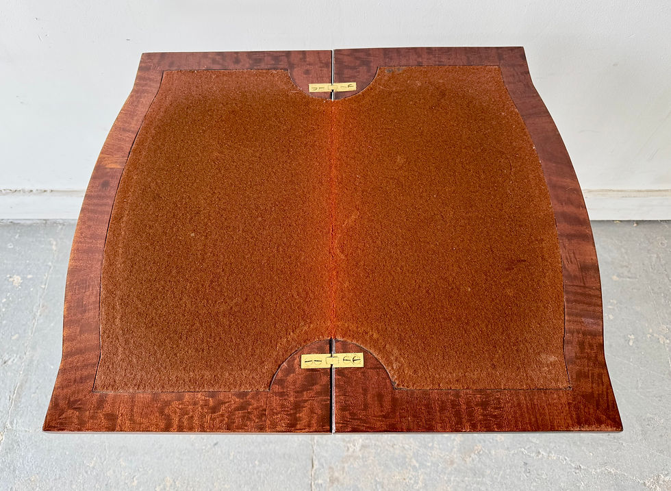 Miniature : Small Vintage Folding Mahogany Card Table