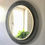 Miniature : Vintage Round Mirror Metal Black German #756