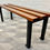 Miniature : Vintage School Bench Teak and Metal right