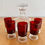 Miniatura: Set of 5 Red Vintage Glasses Luminarc France styled