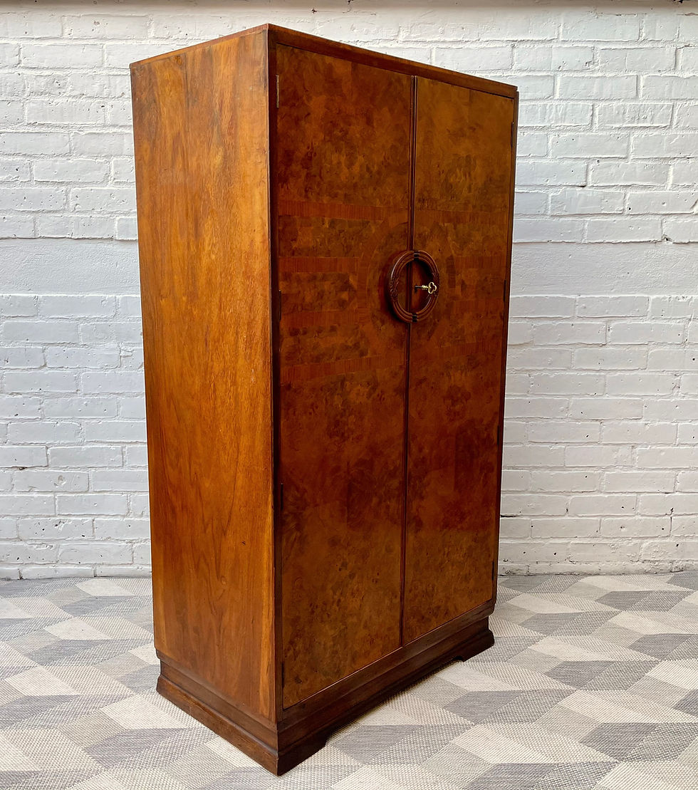 Miniatura: Art Deco Compactum Wardrobe Cupboard in Walnut