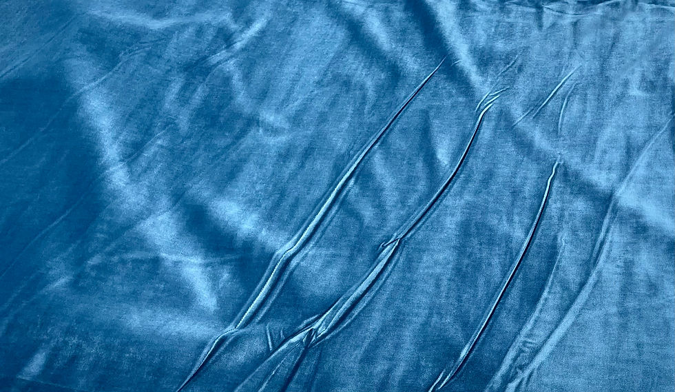 Thumbnail: Vintage Blue Velvet Fabric for Upholstery A4 Sample