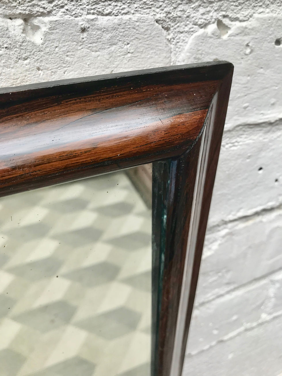 Miniature : Antique Wall Mirror Rosewood Small #813