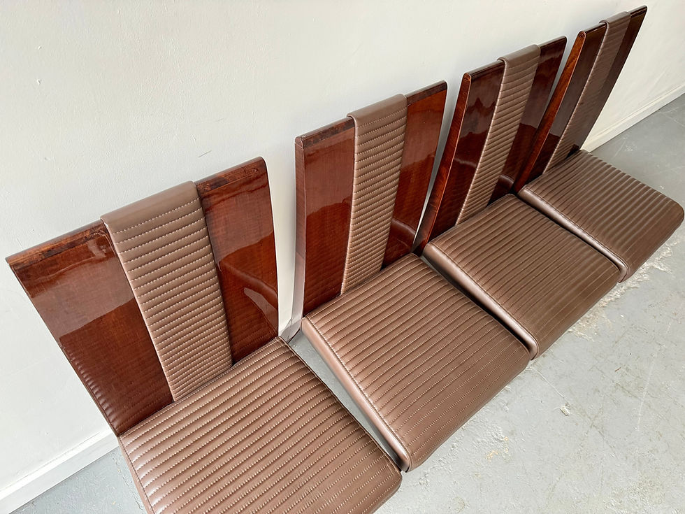 Thumbnail: Set of 4 Contemporary Wooden Dining Chairs