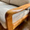Miniatura: Vintage Oak Wood Sofa Settee Beige #D7
