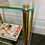 Miniature : Vintage Side Table Glass Brass Italian #995